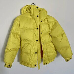 Perfect Moment Down Winter Yellow Hooded Jacket With 2 Belt , Sz 10y puff jacket